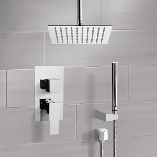 Ceiling Rain Shower System with Handheld, Rain Shower Head, Shower Faucet Set Remer SFH42
